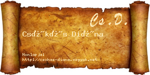 Csókás Diána névjegykártya